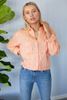 Boyfriend Linen Shirt - Orange Chambray| The Hut