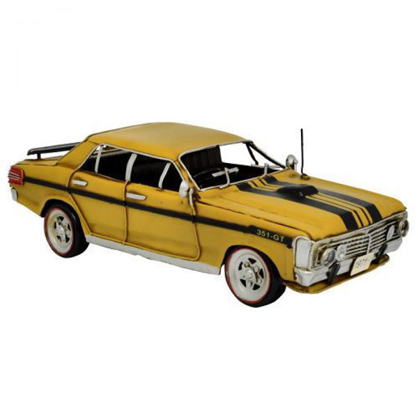 Ford XY GT Metal Car Ornament Yellow and Black  | Boyle Industries