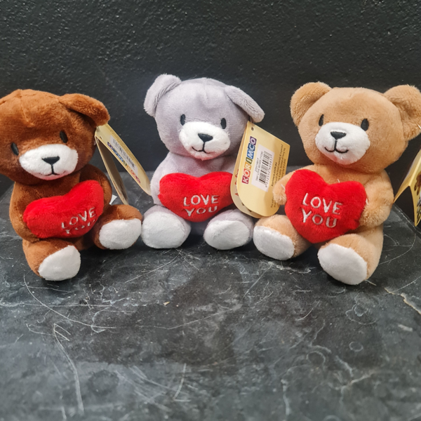 Tiny "I Love You" Bear - 11cm | Cream/Tan/Brown