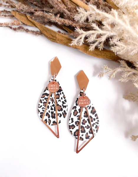 Mini White Cheetah Teardrops | Nancy Joanna Concrete Collection