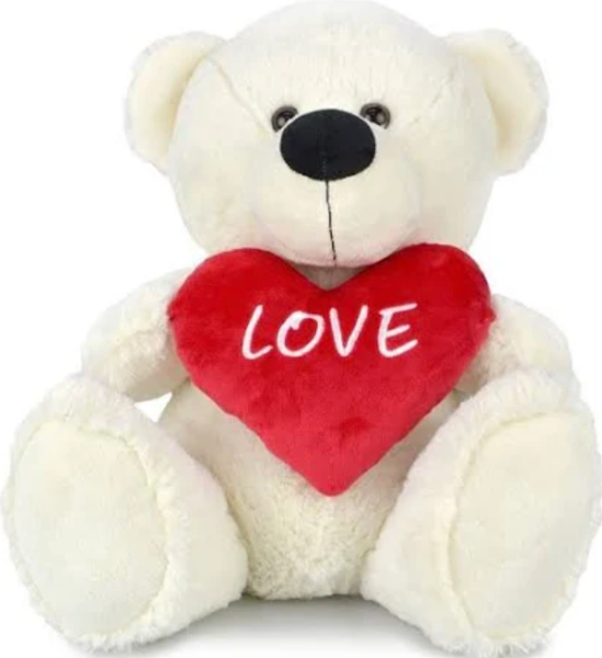 My Buddy Love Bear - 70cm  | White Sitting