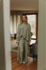 Winter Retreat Merino Cotton Pullover- Acacia | Talamay