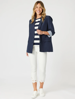 Mixed Stripe Top - Navy/White | Gordon Smith