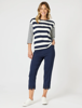 Fleur Broderie Hem Pant - Navy | Gordon Smith