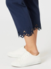Fleur Broderie Hem Pant - Navy | Gordon Smith