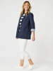 Isla Embroidered Slim Leg Jean - White | Gordon Smith