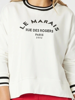 Le Marais Embroidered Sweatshirt - Ivory | Threadz