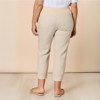 Sarah Linen Pleat Hem Pant - Natural | Gordon Smith