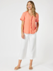 Lino Tiffany Top - Papaya | Gordon Smith
