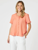 Lino Tiffany Top - Papaya | Gordon Smith