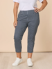 Alexis Gingham Print Pant - Navy | Gordon Smith