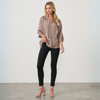 Tie Neckline Blouse- Mushroom | Holmes & Fallon