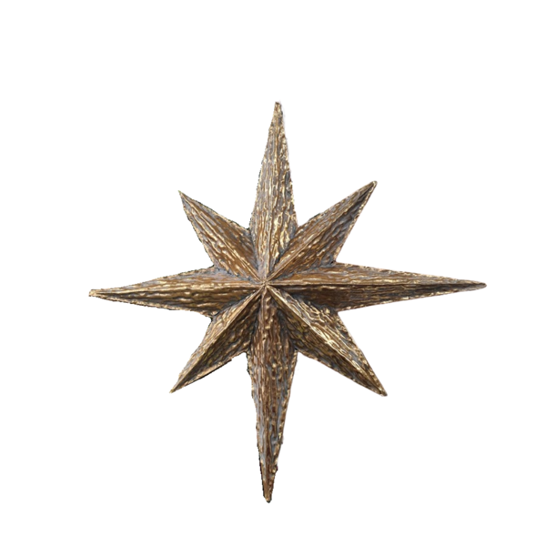 METAL ANTIQUE GOLD MORAVIAN STAR | SMALL 47.5CM