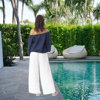 Linen Wide Leg Pant - White | Escape by QC