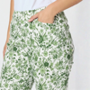 Alexandria Floral Print Pant - Basil/White | Gordon Smith