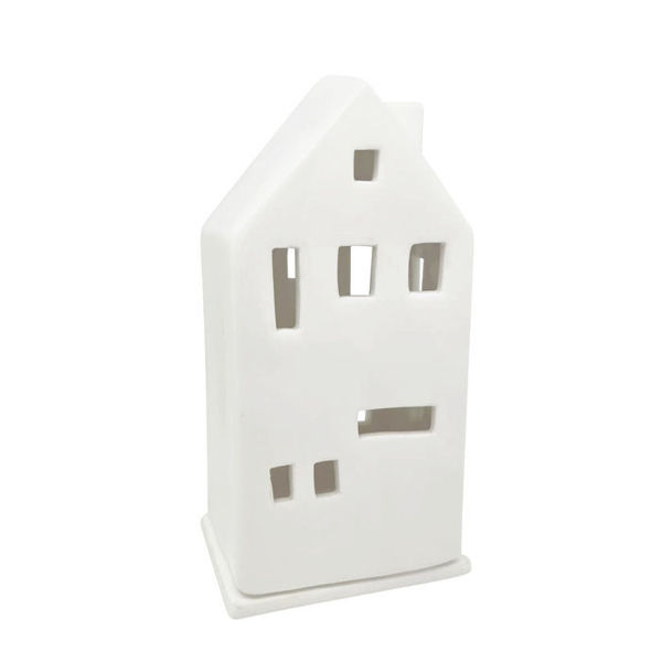 Ceramic Tea Light House | White - Small