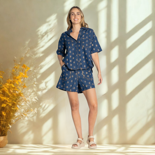 Wichita Shirt - Gold Print | Ibisa