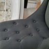 Riga Upholstered Dining Chair | Charcoal/White