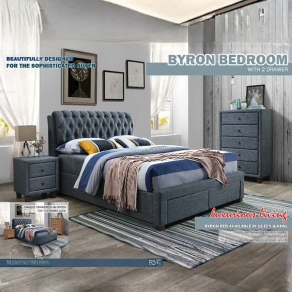 Byron Queen Bed Frame | Fabric