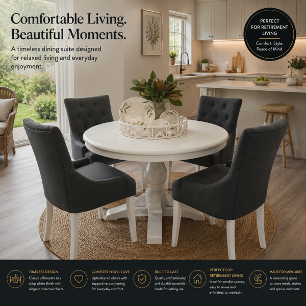 Bristol Dining Table - 1200 | White
