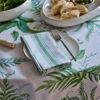 Fern Green/Blue Stripe Cotton Napkin Set 4 | Madras Link