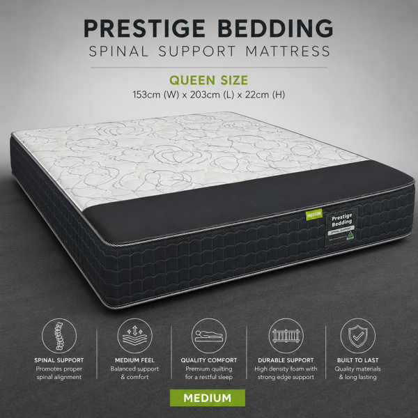 Spinal Support Mattress (Reversible) - Queen | Prestige