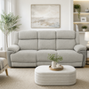 Angus 3 Seater Electric Recliner | Oyster Fabric
