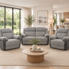 Angus 2 Seater + 2 Single Recliner Suite   Graphite Fabric