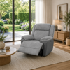 Angus Single Electric Recliner   Graphite Fabric
