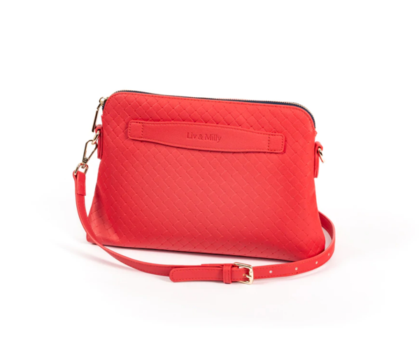 Lucille Cross Body Bag in Red | Liv & Milly