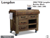 Langdon Butchers Block | Hardwood Top Country Rustic