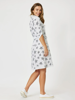 Graphic Star Print Linen Dress | Threadz