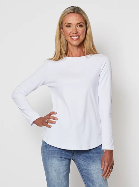 Long Sleeve Tee - White | Gordon Smith