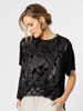 Velvet Sequin Top - Black | Hammock & Vine