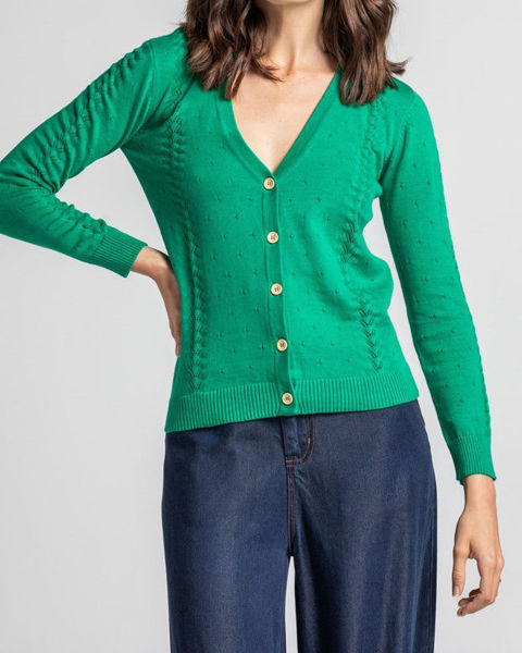 Lora Cardigan - Green | Boom Shanker