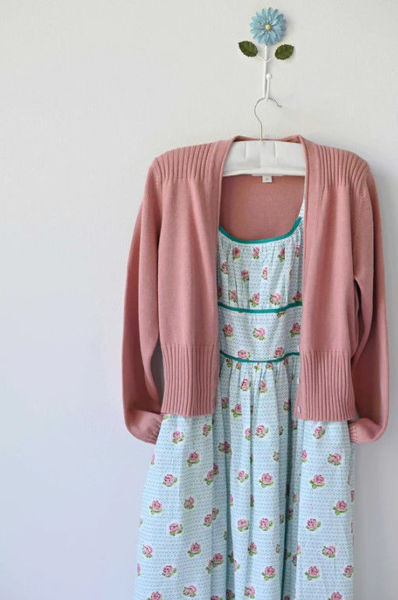 Carly cardigan *organic cotton - Old Rose | Lazybones