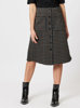 Charlie Check A Line Skirt  - Black | Gordon Smith