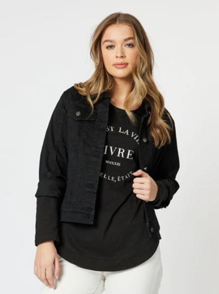 Classic Denim Jacket -Black | Threadz