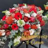 Red & White Arrangement | Native & Seasonal Design - 90cm