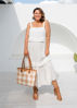 Capri - Latte & White Gingham Tote | Liv & Milly