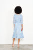 Double Flutter Hem Dress - Blue | Caju