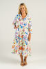 Tiered Button Down Dress - Sea Bouquet Print  | Seesaw