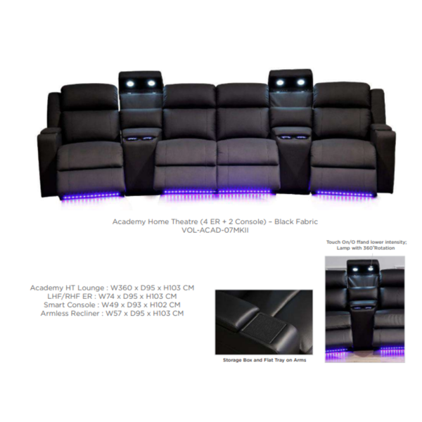 Academy Home Theatre | Rhino Suede Fabric