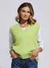 Textured Vest - Lime | LD+C Knitwear