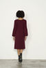 Half Rib Knit Dress Puff Sleeve - Shiraz | Caju