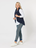 Fluffy Trim Knit Vest - Navy | Threadz