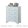 Miya 5 Drawer Chest - Gloss White | Online Only