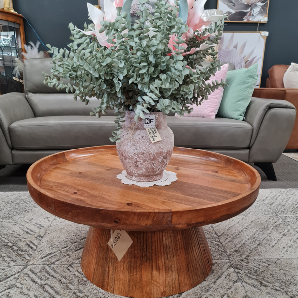 Lingne Round Coffee Table | Acacia Wood