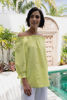 Shirring Off the Shoulder Top - Pine Lime | Seesaw