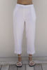 Flat Front 7/8 Pant - White | Seesaw